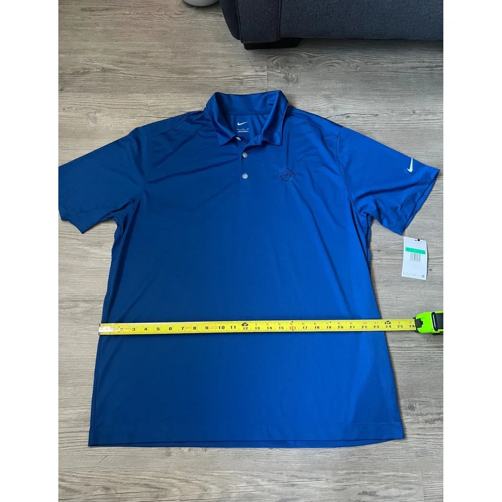 NWT Nike Men's Dri-Fit Short Sleeve Golf Polo Blue Irwin Tools Size XL
